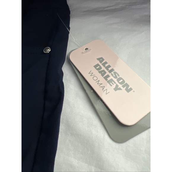 Allison Daley Womens Capri Pants 22W Skimmer Stretch Pull-On True Navy Blue F18 - Picture 12 of 16